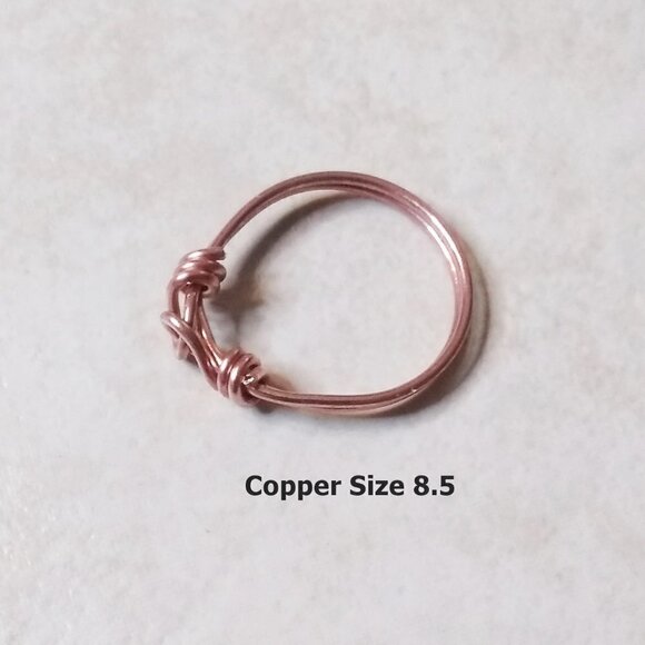 Handmade! Simple & Minimalist Copper Wire Wrapped Ring - Sz 8.5! - Picture 4 of 6